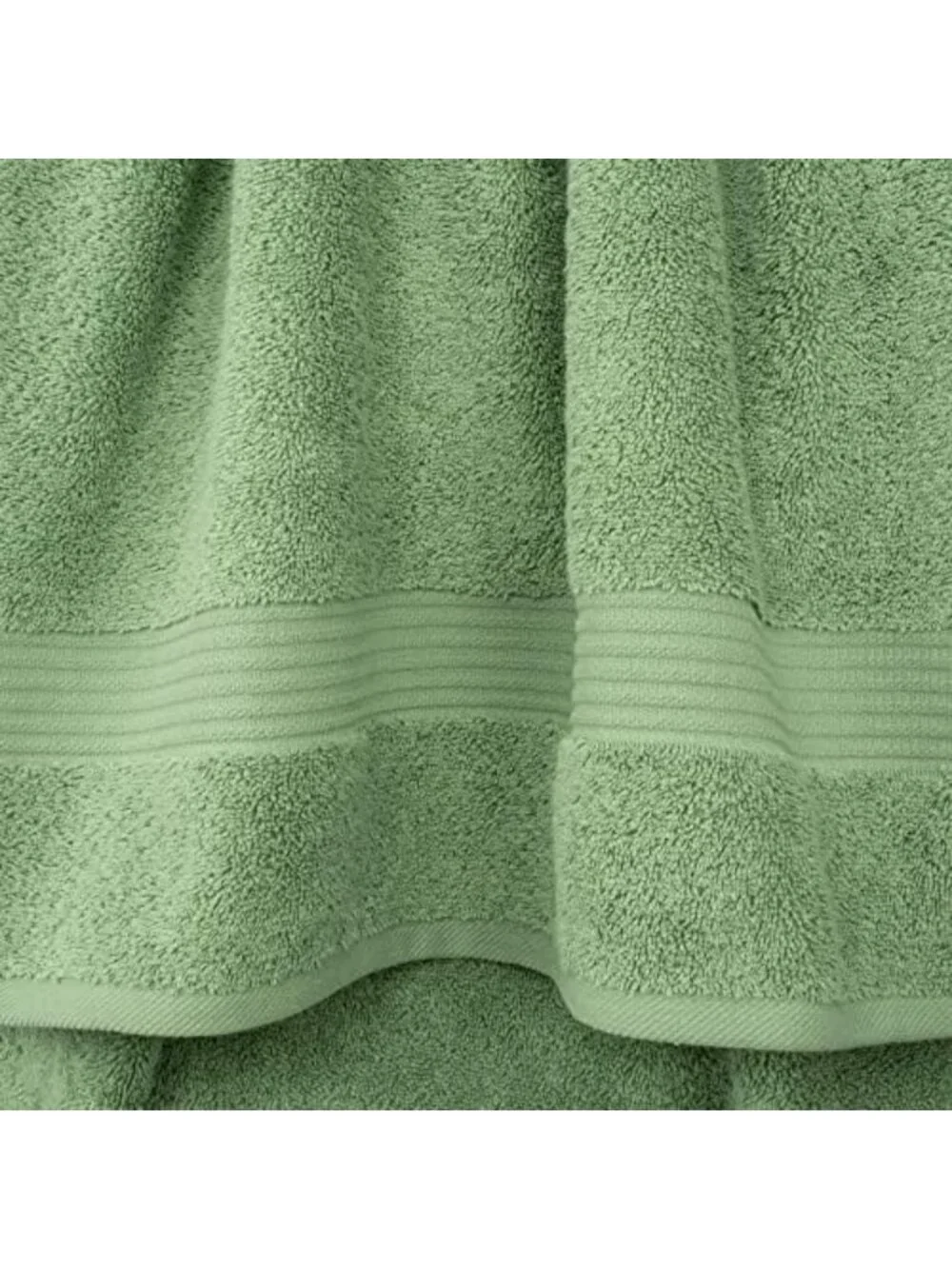 Soft Cotton Towel Set of 6 - 2 Bath, 2 Hand & 2 Washcloths - Green Bathroom